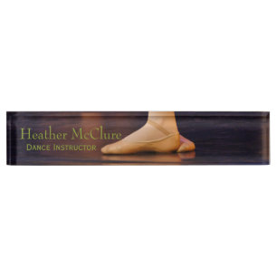 Placa De Nombre Dance Instructor Desk Nameplate