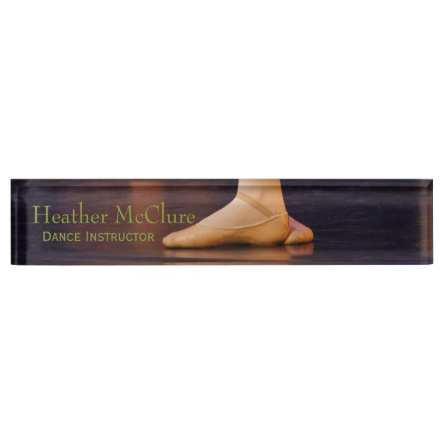 Placa De Nombre Dance Instructor Desk Nameplate (Anverso)