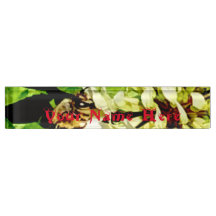 Placa de nombre de abeja de burbujas