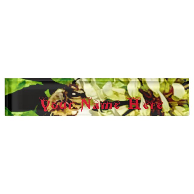 Placa de nombre de abeja de burbujas (Anverso)