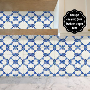 Placa de nombre de casa personalizada azul Azulejo