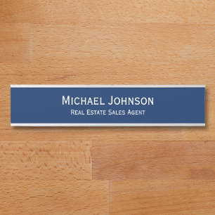 Placa de nombre de empresa de oficina moderna títu