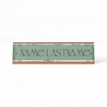 Placa de nombre de enredaderas verdes personalizab
