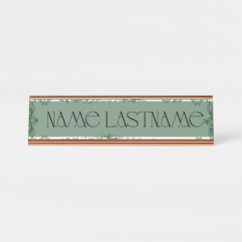 Placa de nombre de enredaderas verdes personalizab