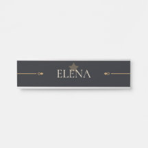 Placa de nombre de entrada Personalizada Quiet Lux