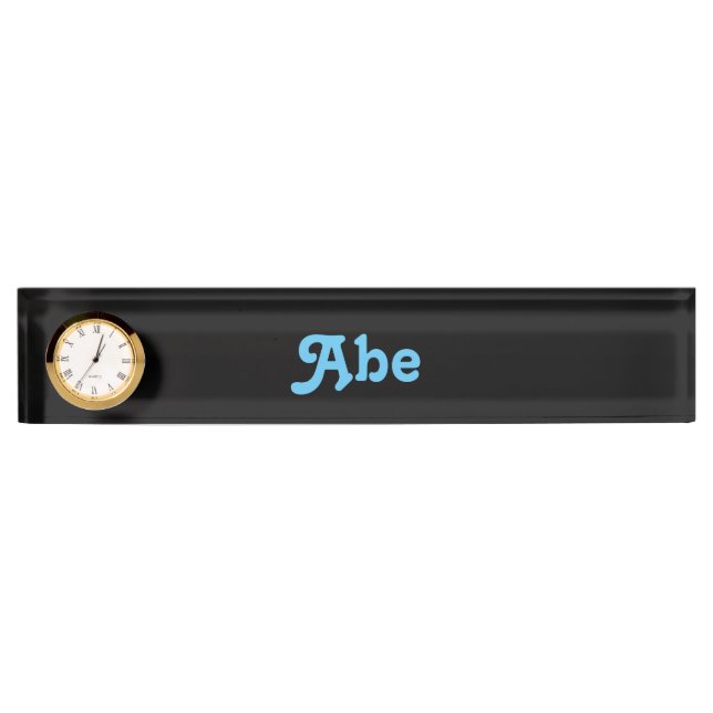 Placa de nombre de escritorio Abe (Anverso)