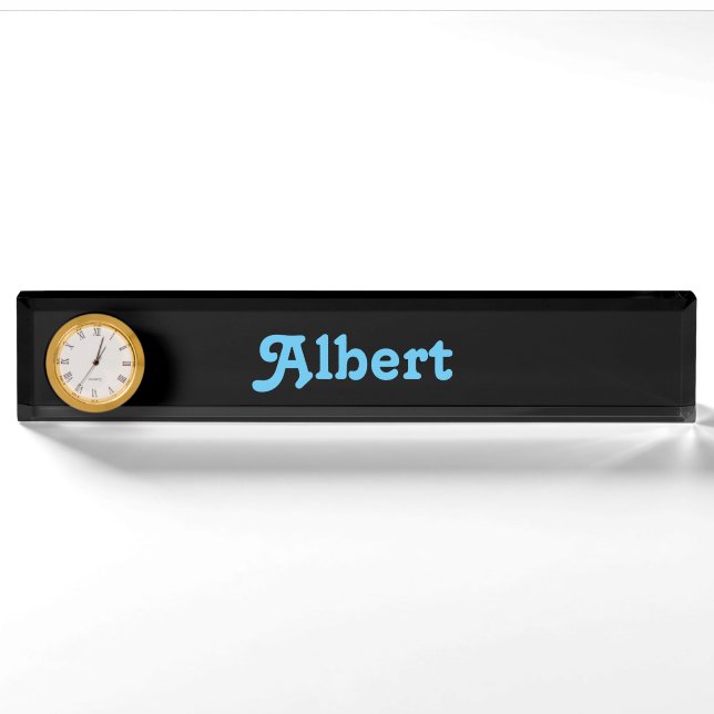 Placa de nombre de escritorio Albert (Anverso)