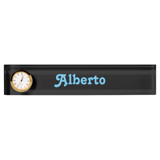 Placa de nombre de escritorio Alberto (Anverso)