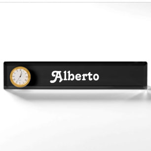 Placa de nombre de escritorio Alberto