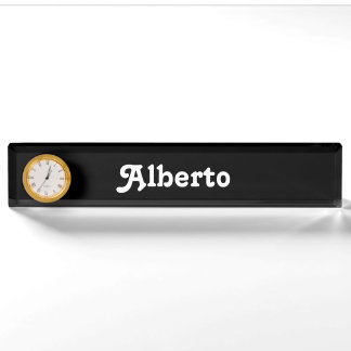 Placa de nombre de escritorio Alberto
