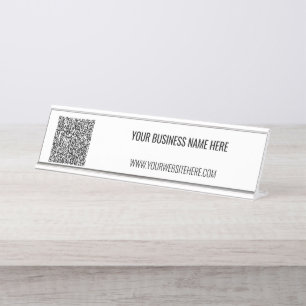 Placa de nombre de escritorio con texto personaliz