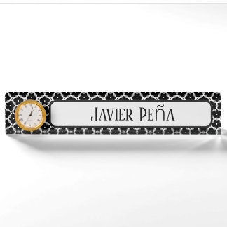 Placa de nombre de escritorio de jardín gótico