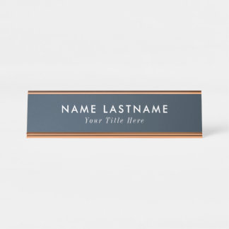 Placa de nombre de escritorio de moda con nombre y