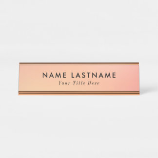 Placa de nombre de escritorio de moda con nombre y