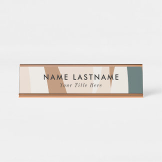 Placa de nombre de escritorio de moda con nombre y