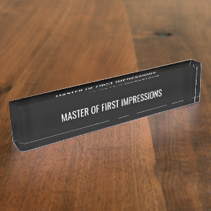 Placa de nombre de escritorio de oficina divertida
