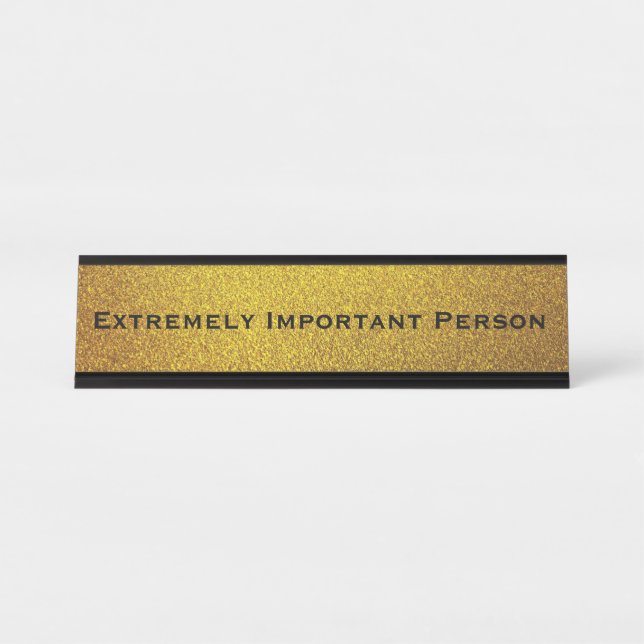 Placa de nombre de escritorio divertida (Anverso)