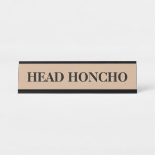 Placa de nombre de escritorio El Jefe Mandamás