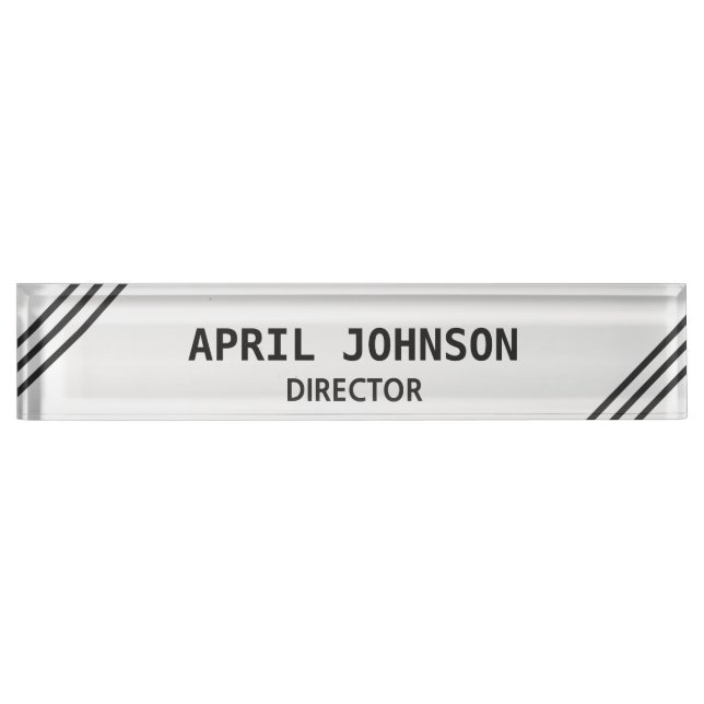 Placa de nombre de escritorio elegante (Anverso)