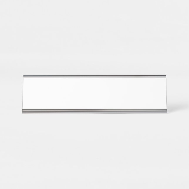 Placa de nombre de escritorio, estándar (2" x 8"), (Anverso)