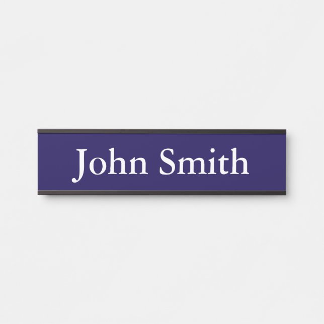 Placa de nombre de escritorio, estándar (2" x 8"), (Anverso)