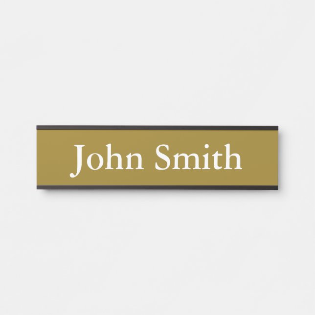 Placa de nombre de escritorio, estándar (2" x 8"), (Anverso)