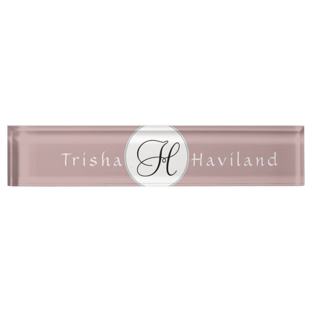 Placa de nombre de escritorio HAMbyWG - Malva (Anverso)