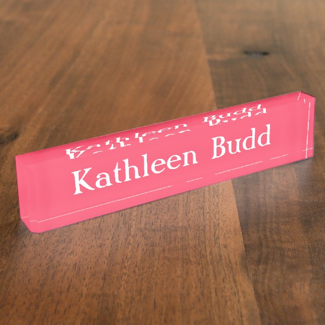 Placa de nombre de escritorio HAMbyWG - Rosa claro (Lateral)