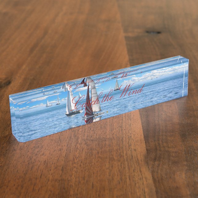 Placa de nombre de escritorio HAMbyWG - Vela (Lateral)