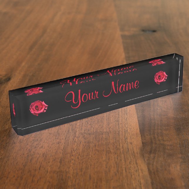 Placa de nombre de escritorio - HAMbyWhiteGlove -  (Lateral)
