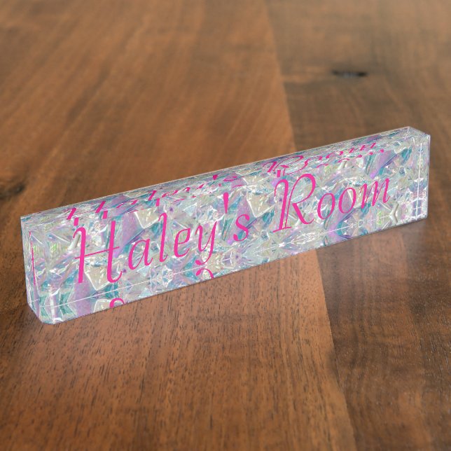 Placa de nombre de escritorio - HAMbyWhiteGlove -  (Lateral)