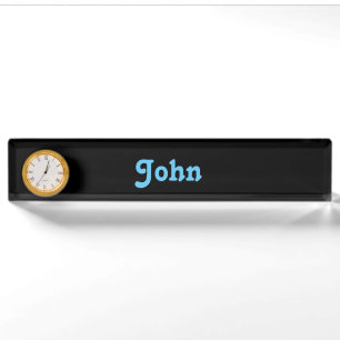 Placa de nombre de escritorio John