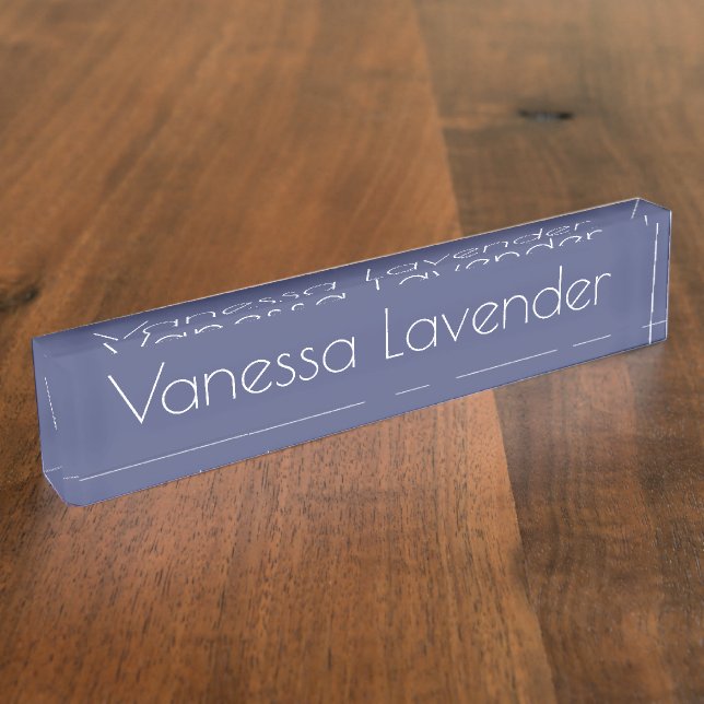 Placa de nombre de escritorio - Lavanda de HAMbyWG (Lateral)