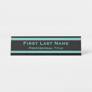 Placa de nombre de escritorio moderna placas turqu