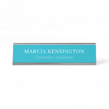 Placa de nombre de escritorio moderna profesional 