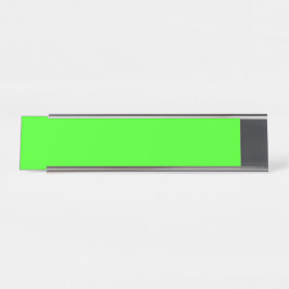 Placa de nombre de escritorio moderna verde neón –