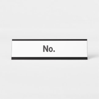 Placa de nombre de escritorio: No.
