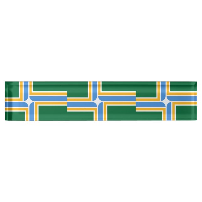 Placa de nombre de escritorio patriótico con bande (Anverso)