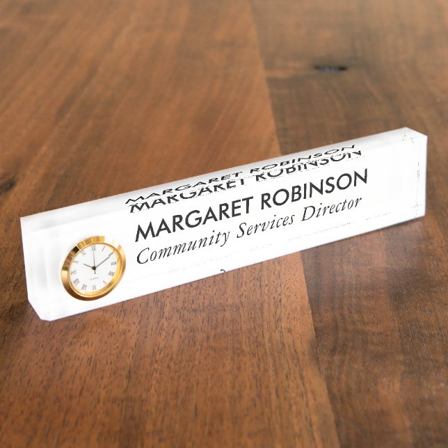 PLACA DE NOMBRE DE ESCRITORIO PERSONALIZADA (Lateral)