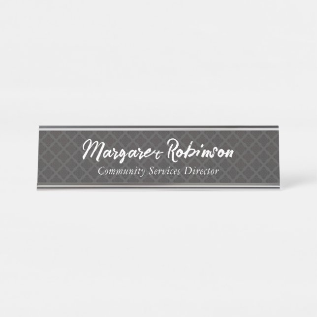 PLACA DE NOMBRE DE ESCRITORIO PERSONALIZADA (Anverso)