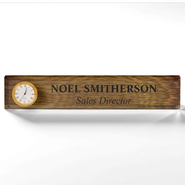 Placa de nombre de escritorio personalizada con re (Anverso)