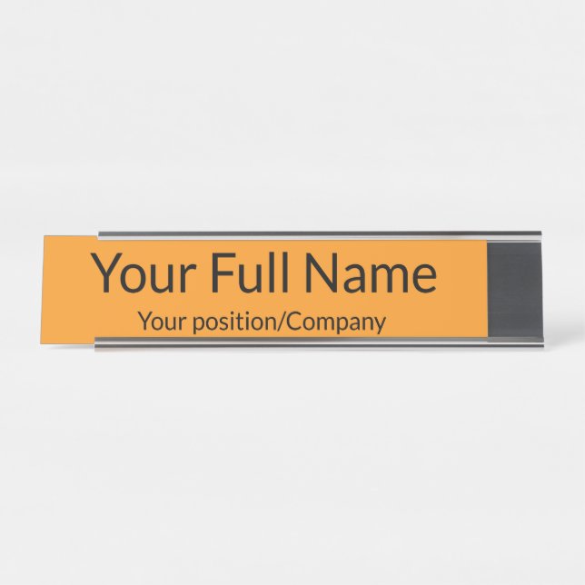 Placa de nombre de escritorio personalizada para d (Anverso)