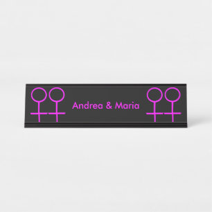 Placa de nombre de escritorio personalizada para l