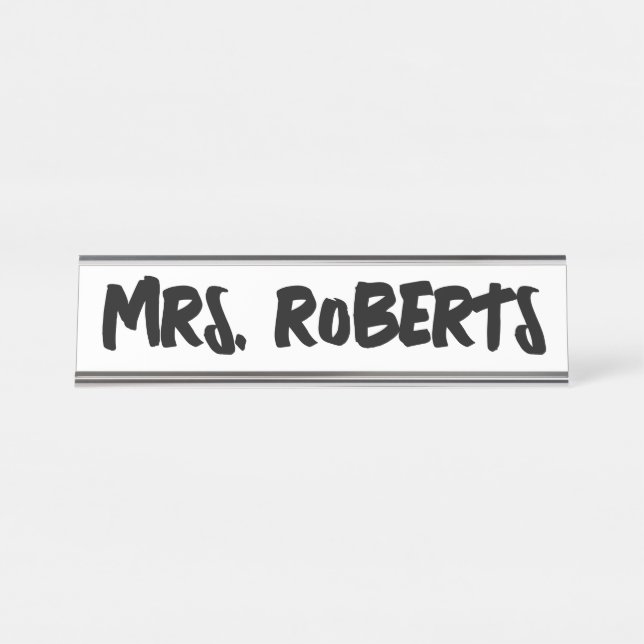 Placa de nombre de escritorio personalizada para m (Anverso)