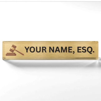 Placa de nombre de escritorio regalo para abogados