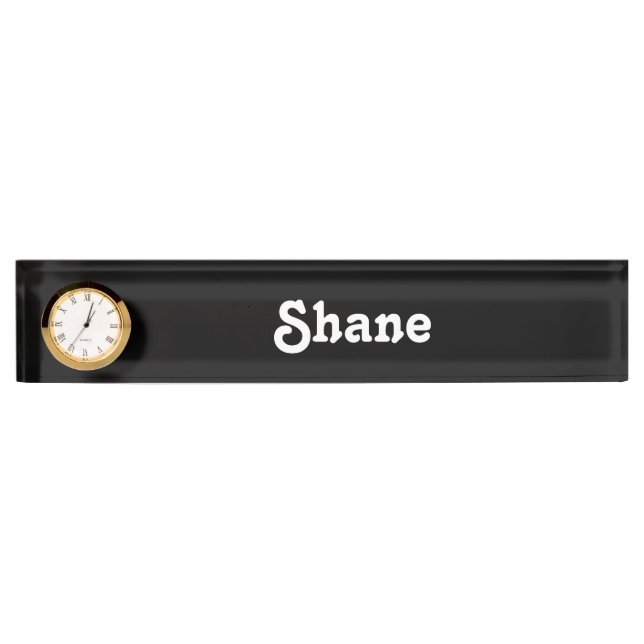Placa de nombre de escritorio Shane (Anverso)