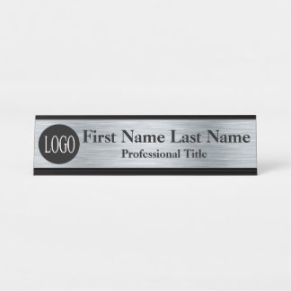 Placa de nombre de escritorio signo de logo de col