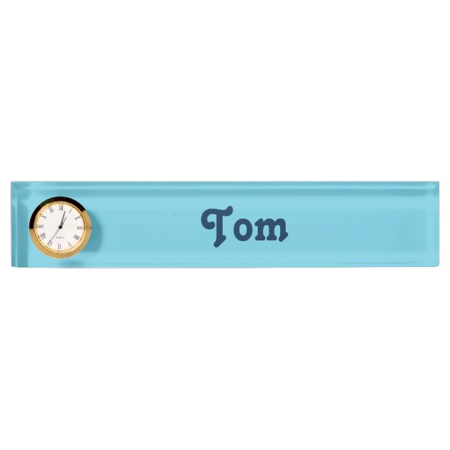 Placa de nombre de escritorio Tom (Anverso)
