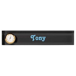 Placa de nombre de escritorio Tony