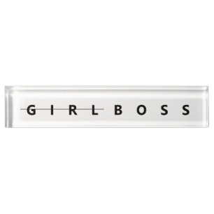 Placa de nombre de jefe Chica